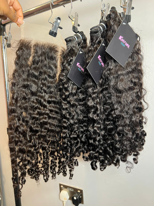 14” Raw Burmese Curly